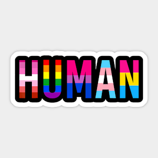 Human Lgbt Flag Gay Pride Month Transgender Rainbow Sticker